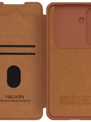 NILLKIN Qin Pro Series for Samsung Galaxy S25+ Case with Card Slots Leather Phone Cover by The Case Factory