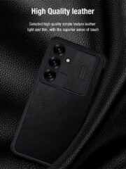 NILLKIN Qin Pro Series for Samsung Galaxy S25+ Case with Card Slots Leather Phone Cover by The Case Factory
