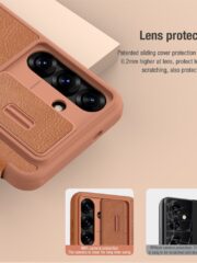 NILLKIN Qin Pro Series for Samsung Galaxy S25+ Case with Card Slots Leather Phone Cover by The Case Factory