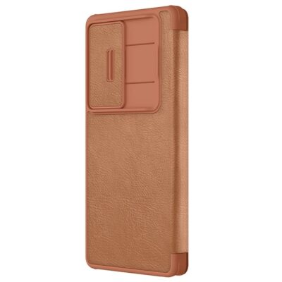 NILLKIN Qin Pro Series for Samsung Galaxy S25 Ultra Case with Card Slots Leather Phone Cover by The Case Factory