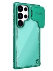 NILLKIN Iceblade CamProp For Samsung Galaxy S25 Ultra Case Lens Cover Kickstand PC-TPU Phone Cover Green Samsung Galaxy S25 Ultra by The Case Factory