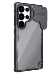 NILLKIN Iceblade CamProp For Samsung Galaxy S25 Ultra Case Lens Cover Kickstand PC-TPU Phone Cover Black Samsung Galaxy S25 Ultra by The Case Factory