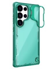 NILLKIN Iceblade CamProp For Samsung Galaxy S25 Ultra Case Lens Frame Kickstand PC-TPU Phone Cover Green Samsung Galaxy S25 Ultra by The Case Factory