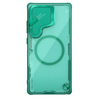NILLKIN Iceblade CamProp For Samsung Galaxy S25 Ultra Case Compatible with MagSafe Lens Cover Kickstand PC-TPU Phone Cover by The Case Factory
