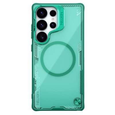 NILLKIN Iceblade CamProp For Samsung Galaxy S25 Ultra Case Compatible with MagSafe Lens Frame Kickstand PC-TPU Phone Cover by The Case Factory