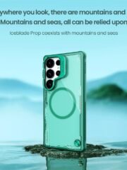 NILLKIN Iceblade CamProp For Samsung Galaxy S25 Ultra Case Compatible with MagSafe Lens Frame Kickstand PC-TPU Phone Cover by The Case Factory