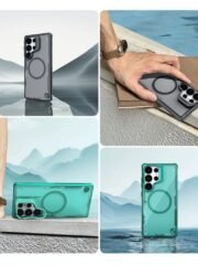 NILLKIN Iceblade CamProp For Samsung Galaxy S25 Ultra Case Compatible with MagSafe Lens Frame Kickstand PC-TPU Phone Cover by The Case Factory