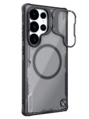 NILLKIN Iceblade CamProp For Samsung Galaxy S25 Ultra Case Compatible with MagSafe Lens Frame Kickstand PC-TPU Phone Cover Black Samsung Galaxy S25 Ultra by The Case Factory