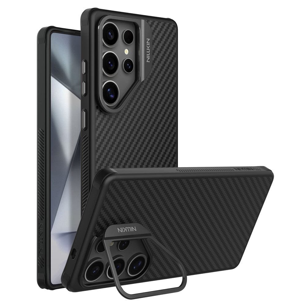 NILLKIN For Samsung Galaxy S25 Ultra Case Compatible with MagSafe TPU - Aramid Fiber Hollow Lens Kickstand Phone Cover As Shown Samsung Galaxy S25 Ultra by The Case Factory