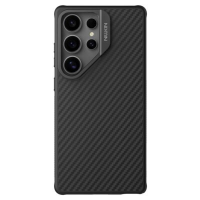 NILLKIN For Samsung Galaxy S25 Ultra Case Compatible with MagSafe TPU - Aramid Fiber Hollow Lens Kickstand Phone Cover by The Case Factory