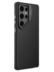 NILLKIN For Samsung Galaxy S25 Ultra Case Compatible with MagSafe TPU - Aramid Fiber Hollow Lens Kickstand Phone Cover by The Case Factory