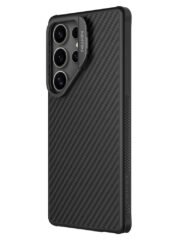 NILLKIN For Samsung Galaxy S25 Ultra Case Compatible with MagSafe TPU - Aramid Fiber Hollow Lens Kickstand Phone Cover by The Case Factory