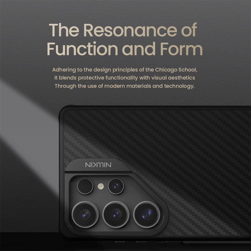 NILLKIN For Samsung Galaxy S25 Ultra Case Compatible with MagSafe TPU - Aramid Fiber Hollow Lens Kickstand Phone Cover by The Case Factory