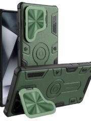 NILLKIN Camshield Armor Prop Case for Samsung Galaxy S25 Ultra Camera Lid PC-TPU Cover Green Samsung Galaxy S25 Ultra by The Case Factory
