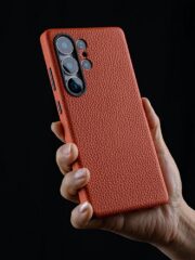 MELKCO For Samsung Galaxy S25 Ultra Case Genuine Cow Leather + PC Anti Drop Phone Back Cover by The Case Factory