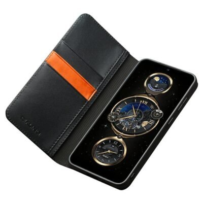 QIALINO For Samsung Galaxy S25+ Wallet Case Genuine Leather Flip Phone Cover by The Case Factory