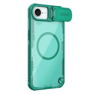 NILLKIN Iceblade CamProp For iPhone 16e Magnetic Case Lens Cover Kickstand Phone Cover Green iPhone 16e by The Case Factory