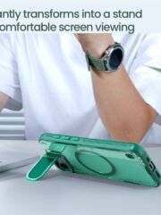 NILLKIN Iceblade CamProp For iPhone 16e Magnetic Case Lens Cover Kickstand Phone Cover by The Case Factory