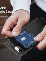 DUX DUCIS Rafi II Series For iPhone 16e Magnetic Case Leather Back Cover with RFID Blocking Card Slots by The Case Factory