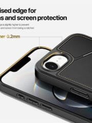 DUX DUCIS Rafi II Series For iPhone 16e Magnetic Case Leather Back Cover with RFID Blocking Card Slots by The Case Factory