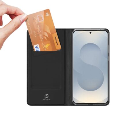 DUX DUCIS Skin Pro Series For Samsung Galaxy S25 Edge Case Leather Cover with Card Holder by The Case Factory