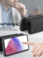 CASENEO MW-02 For Samsung Galaxy S24 Magnetic Case Detachable Wallet Leather Flip Phone Cover by The Case Factory