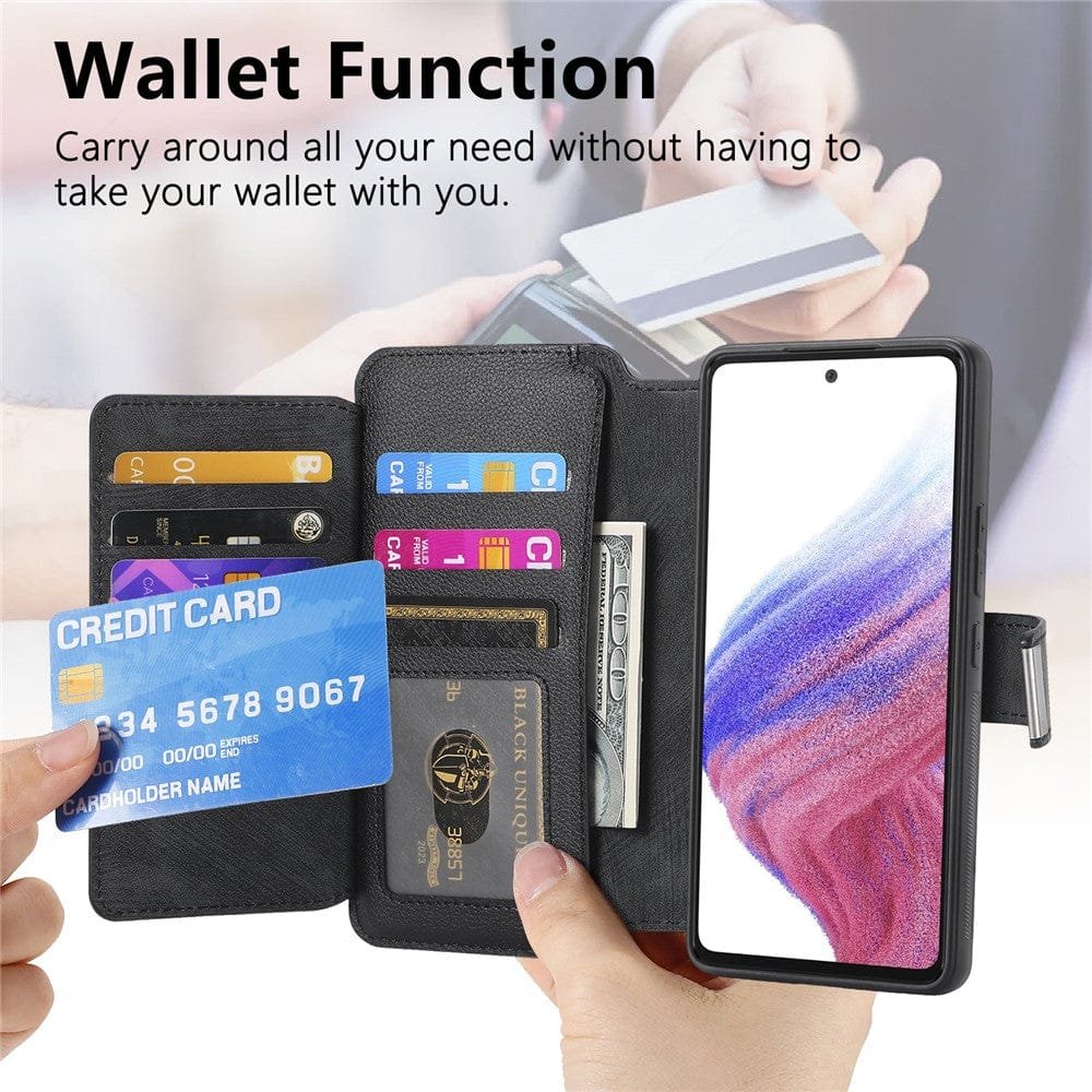 CASENEO MW-02 For Samsung Galaxy S24 FE Magnetic Case Detachable Wallet Leather Phone Cover Flip by The Case Factory