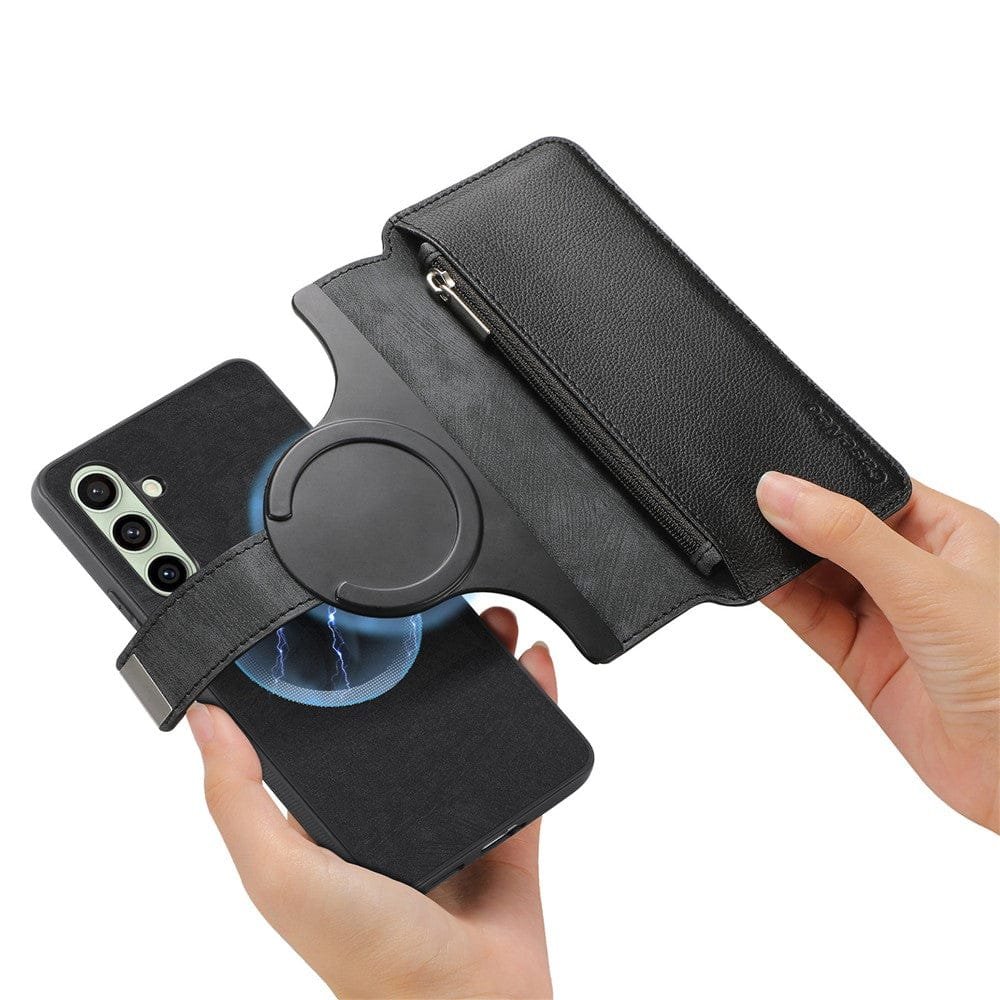CASENEO MW-02 For Samsung Galaxy S24 FE Magnetic Case Detachable Wallet Leather Phone Cover Flip by The Case Factory
