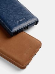 MELKCO For Samsung Galaxy S25 Case Vertical Flip Premium Genuine Leather Phone Cover by The Case Factory
