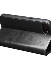 QIALINO For iPhone 16e Case Wallet Stand Genuine Cow Leather Phone Cover by The Case Factory