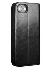 QIALINO For iPhone 16e Case Wallet Stand Genuine Cow Leather Phone Cover by The Case Factory