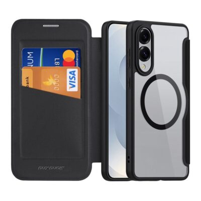 DUX DUCIS Skin X Pro Series For Samsung Galaxy S25 Edge Leather Case Flip Cover | Magnetic Support by The Case Factory