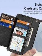 DUX DUCIS Lawa Series For Samsung Galaxy S25 Edge Case Detachable Zipper Wallet Magnetic Cowhide Leather Cover by The Case Factory