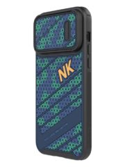 NILLKIN For iPhone 14 Pro Stylish Honeycomb Texture Phone Back Case Drop-proof Cover with Sliding Camera Cover by The Case Factory