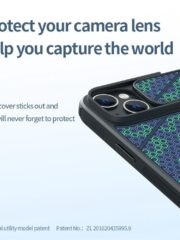 NILLKIN For iPhone 14 Sliding Camera Cover Design Phone Back Case Honeycomb Texture Anti-drop Cover by The Case Factory