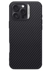 NILLKIN For iPhone 16 Pro Max Magnetic Case Carbon Fiber Texture Shockproof Phone Cover Silver iPhone 16 Pro Max by The Case Factory