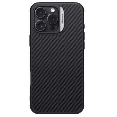 NILLKIN For iPhone 16 Pro Max Magnetic Case Carbon Fiber Texture Shockproof Phone Cover Silver iPhone 16 Pro Max by The Case Factory
