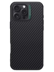 NILLKIN For iPhone 16 Pro Max Magnetic Case Carbon Fiber Texture Shockproof Phone Cover Green iPhone 16 Pro Max by The Case Factory