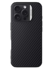 NILLKIN For iPhone 16 Pro Magnetic Case Carbon Fiber Texture Shockproof Phone Cover Silver iPhone 16 Pro by The Case Factory