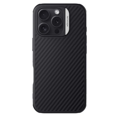 NILLKIN For iPhone 16 Pro Magnetic Case Carbon Fiber Texture Shockproof Phone Cover Silver iPhone 16 Pro by The Case Factory
