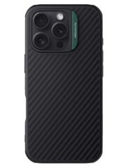 NILLKIN For iPhone 16 Pro Magnetic Case Carbon Fiber Texture Shockproof Phone Cover Green iPhone 16 Pro by The Case Factory