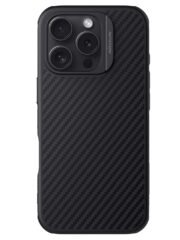 NILLKIN For iPhone 16 Pro Magnetic Case Carbon Fiber Texture Shockproof Phone Cover Black iPhone 16 Pro by The Case Factory