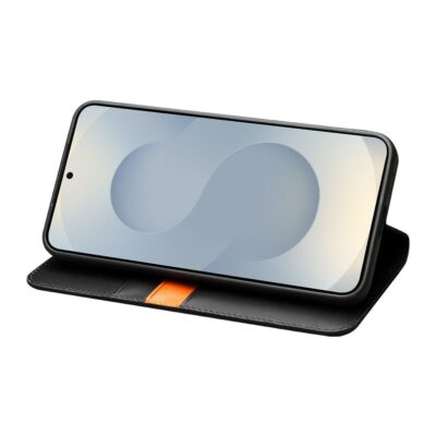 QIALINO For Samsung Galaxy S25 Edge Wallet Case Genuine Cow Leather Flip Stand Phone Cover by The Case Factory