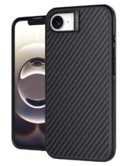 NILLKIN For iPhone 16e Magnetic Case Carbon Fiber Texture Shockproof Phone Cover Black iPhone 16e by The Case Factory