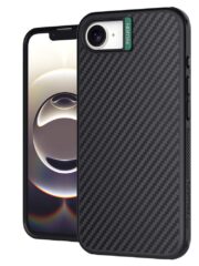 NILLKIN For iPhone 16e Magnetic Case Carbon Fiber Texture Shockproof Phone Cover Green iPhone 16e by The Case Factory