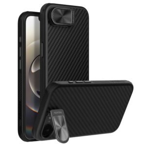 NILLKIN For iPhone 16e Case Aramid Fiber Lens Cover Kickstand Phone Cover | Compatible with MagSafe As Shown iPhone 16e by The Case Factory