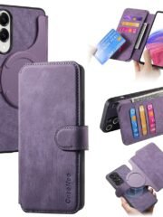 CASENEO For Samsung Galaxy S25 Edge Magnetic Case Detachable Wallet Leather Phone Flip Cover Purple Samsung Galaxy S25 Edge by The Case Factory