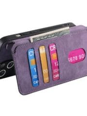CASENEO MW-03 For iPhone 16e Case Magnetic Detachable Wallet Leather Flip Phone Cover by The Case Factory