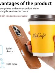 CASENEO For iPhone 16 Pro Max Magnetic Case RFID Blocking Wallet Detachable Leather Phone Cover with Wristband by The Case Factory
