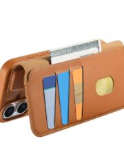 CASENEO For iPhone 16 Pro Max Magnetic Case RFID Blocking Wallet Detachable Leather Phone Cover with Wristband by The Case Factory